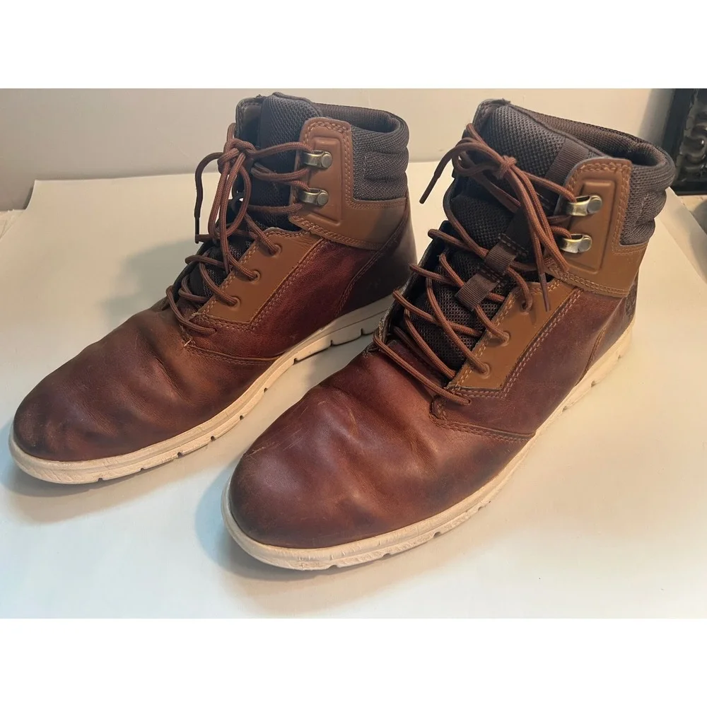 Timberland Graydon Leather Sneaker Boot Memory Foam Water‎ Resistant SZ 10.5